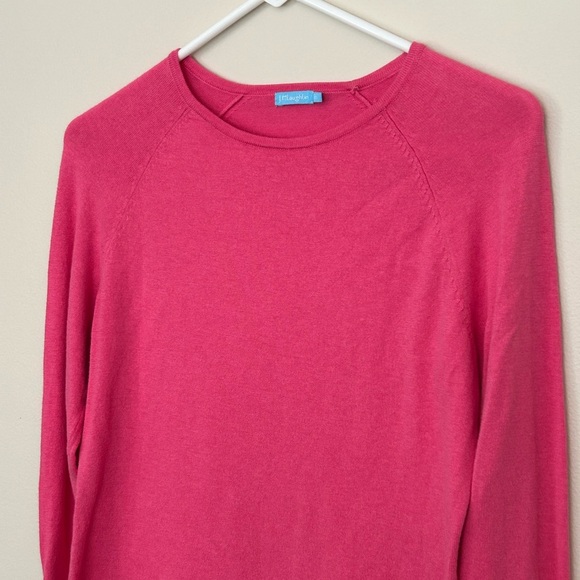 J Mclaughlin Womens Jamey Sweater Top XS Fuchsia Long Sleeve Knit Cotton Button - Picture 2 of 8